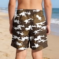 thumbnail image 5 of ATOGUTA Swim Shorts for Boys with Liner Bathing Suits Summer Quick Dry Swimwear Swim Trunks Size 5T-14, Brown, 5 of 6