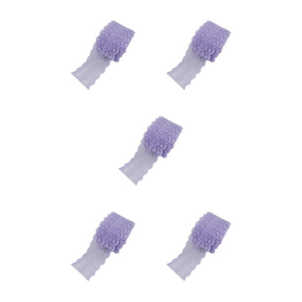 Billuyoard Cinta de encaje de ganchillo blanco con estilo de poliéster - Varios patrones de ropa Decoración de encaje de guipur púrpura claro Type2 NO2
