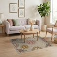 thumbnail image 3 of ODIKA Vintage Retro Cottagecore Whimsical Beige Maximalist Pink Motif Boho Playful for Dorm Room, Small Living Apartment, Stain Resistant Low Profile, 3 of 7
