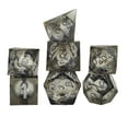thumbnail image 2 of 7 piezas de dados de varios D8 D10 (0-9) D10 (10-90) D12 D20 de dados digitales para entretenimiento DND enseñanza Prop de Negro CUTICAT Dados poliédricos, 2 of 6