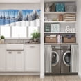 thumbnail image 5 of LALILO Kitchen Curtain Valance Winter Nature Rod Pocket Window Curtain 52"x 18" Set of 2, 5 of 6