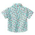 thumbnail image 4 of Ruyang Haw𝐚iian Shirts for Toddler Boys Button Down Short Sleeve Tees Kids Casual Tropical Printed Shirts Beach Summer Tops, 4 of 9