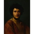 thumbnail image 2 of Jean-Léon Gérôme 12x14 Black Ornate Wood Framed Double Matted Museum Art Print Titled: Portrait Study of Giacomo Orlandi Di Subiaco, 2 of 5