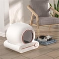 thumbnail image 6 of Pefilos 65L Large Capacity Smart Self-Cleaning Cat Litter Box, APP Control/Ionic Deodorizer for Multiple Cats Automatic Cat Litter Cleaning Robot, White, 6 of 16