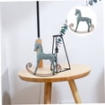 thumbnail image 4 of HINTRMENT 1Set Decorative Horse Rocker Pine Material Gray Blue Vintage Style For Kid Room Decor, 4 of 8