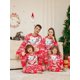 thumbnail image 2 of New 2023 Cartoon Elk Print Christmas Family Pajamas Set Adults Kids Baby&Dog Matching Clothes Soft Cute Sleepwear Xmas Outfits, 2 of 4