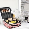 thumbnail image 5 of FORMRS Travel Makeup Bag Large Capacity Train Case Cosmetic Organizer with Adjustable Dividers, Bunnies and Hearts, 5 of 8