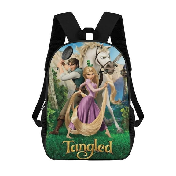 17 Inch Classic Shoulder Bag, Tangled Backpack Travel Knapsack Lightweight Daypack Outdoor