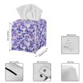 thumbnail image 3 of Psesaysky Square Tissue Box Cover PU Leather, Purple Butterflies Waterproof Car Tissue Holder Storage for Bathroom Vanity, Countertops, Dressers, Night Stand, Parlors and Offices, 3 of 7