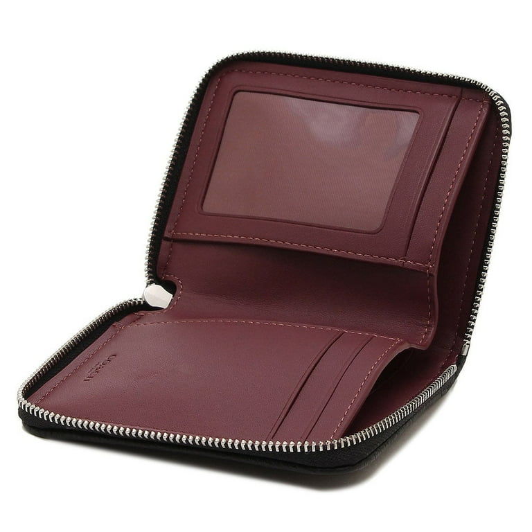Small zip around wallet in signature leather sale