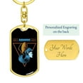 thumbnail image 3 of Aquarius Stainless Steel or 18k Gold Premium Swivel Dog Tag Keychain, 3 of 10