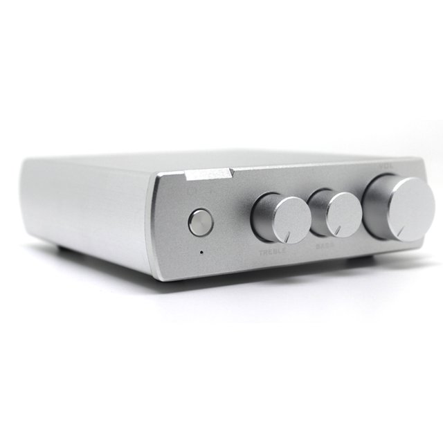 Amplificador de escritorio Auriculares Amplificador TPA6120 Una CLAVE Alta de Baja Baja Stipting Dual Salida de Auriculares Ajuste de Graves Agudos