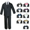 thumbnail image 1 of 6pc 9 Color Pick Bow Tie + Baby Kid Boy Black Formal Wedding Suit Tuxedo sz S-20, 1 of 1