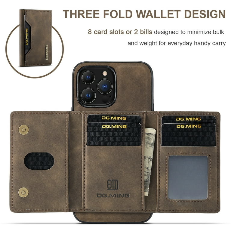 for Apple iPhone 15 Pro Max Case ,Magnetic Buckle Leather