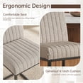 thumbnail image 5 of Usaint Sets of 6 Bar Stools with Thickened Metal Frame, Mid Back 26 Inch Counter Height Upholstered Modern Bar Chairs for Kitchen Island,Brown, 5 of 8