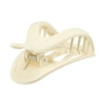 thumbnail image 7 of Unique Bargains 2pcs Plastic Hair Claws Hair Clips Hair Barrettes for Women White 4.69''x1.89''x1.02'', 7 of 7