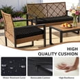 thumbnail image 3 of Segmart 4-Piece Outdoor Patio Furniture Set, Patio Conversation Set with Coffee Table, All-Weather PE Rattan Deep Seating Sofa Set with Cushions for Porch, Backyard, Balcony, 3 of 7
