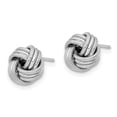 thumbnail image 3 of FJC Finejewelers 14 kt White Gold Love Knots Knot Polished Bright Cut Post Earrings 8 mm x 9 mm, 3 of 6