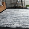 thumbnail image 2 of SAFAVIEH Rumi Barrett Striped Polyester Shag Area Rug, Light Blue/Ivory, 6'7" x 6'7" Square, 2 of 8