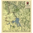 thumbnail image 3 of Northern Pacific 15x16 Black Modern Framed Museum Art Print Titled - Yellowstone National Park - Northern Pacific 1910, 3 of 5