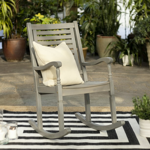 Solid Wood Outdoor Patio Grey Wash, How To Clean White Outdoor Rocking Chairs