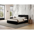 thumbnail image 5 of Omax Decor Jaxon Upholstered Platform Queen Bed in Black Boucle Fabric, 5 of 8