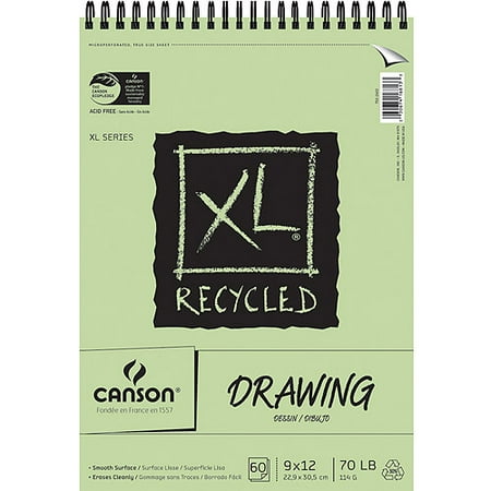 Canson Drawing Paper - Canson XL Recycled Drawing Paper Pad, 60 Sheets