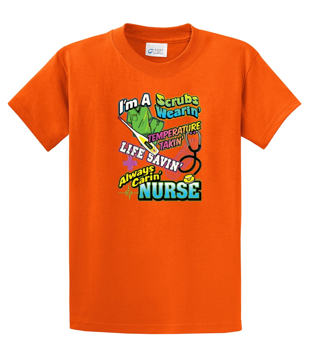 Nurse Short Sleeve T-shirt I'm A Scrubs Wearin' CNA Assistant Plus Funny Tee - Picture 69 of 104