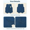 thumbnail image 4 of SANMIO Toddler Boy Suits Dress Clothes Formal Slim Fit Suit Set 6 Piece Tuxedo Gentleman Wedding Outfit Dresswear Vest Set, 4 of 7