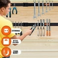 thumbnail image 3 of 12" Magnetic Tool Holder Strip - A Tool Magnet Bar for Garage Organization, Shop Organization, and Workbench Accessories - Best Gift for Men - Easy To Install in Workshop - Mounting Screws Included., 3 of 9