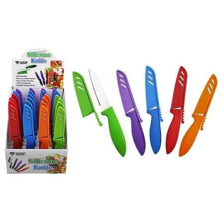 Diamond Visions 11-1810 Covered Knife with Silicone Grip MultiPack in Assorted Colors (3 (Best Hunting Knives On The Market)