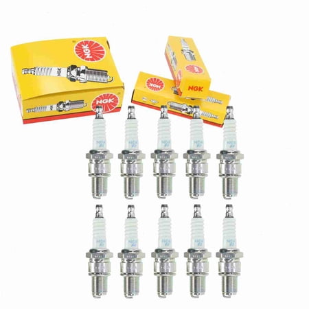 10 pc NGK 6282 Standard Spark Plugs for 22401-12E17 22401-19V67 3010 61830072304 8LCR 8LPR AGPS12C CW8LCR Q22PR-U Ignition Wire Secondary Fits select: 1985-1988,1993 SAAB 900