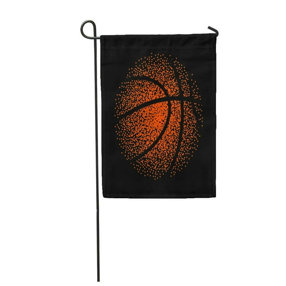 POGLIP Orange Abstract Basketball Technology Game Basket Dots Ball Activity Garden Flag Decorative Flag House Banner 28x40 inch