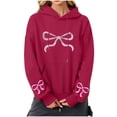 thumbnail image 2 of Nmnitkp Hoodies Y2k Oversized Graphic Hoodies Aesthetic 90s Crewneck Sweatshirt Long Sleeve Pullover Tops Red,2XL, 2 of 5