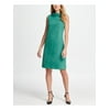 DKNY $129 Womens New Green Mock Turtle Neck Sleeveless Shift Dress 16 B+B