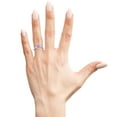 thumbnail image 6 of SuperJeweler 1 Carat Oval Shape Created Pink Sapphire and Halo Diamond Ring In Sterling Silver For Women, 6 of 6