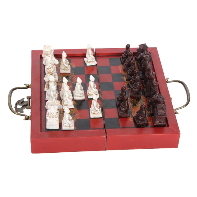 Retro Terracotta Chess Set for Kids Adults Classic Family Chess Board Zulema guerreros de terracota ajedrez
