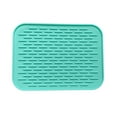 thumbnail image 2 of Silicone Drain Mat Non Slip Heat Resistant Kitchen Counter Mat Water Absorbent Drying Pad for Bar Glasses Fryer Oven Sink,Kitchen Mat,1PC,Mint Green, 2 of 6