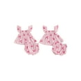 thumbnail image 2 of AceBaby Toddler Baby Girl Summer Outfits 3-24M Flying Sleeve Tops and Ruffled Shorts 2Pcs Set, 2 of 9
