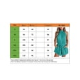 thumbnail image 2 of Cenuakty Women’s Solid Color Rompers Summer Sleeveless Halter Neck Elastic Waist Jumpsuit Shorts Loungewear, 2 of 6