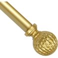 thumbnail image 1 of Boenley Tringle à Rideau Simple 5/8 Pouces avec Embouts Balle (Or, 28 Pouces-48 Pouces), 1 of 7