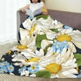 thumbnail image 6 of Honeii Bees Collecting Nectar Print Fleece Blanket - Throw Blanket for Bed, Sofa, Couch, Camping, and Travel , Microplush Ultra Soft Warm Blanket-80"x60", 6 of 7