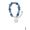 thumbnail image 2 of Delight Jewelry Silvertone Domed John 3:16 Blue Paw Print Bead Bracelet, 7"+2", 2 of 4