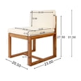 thumbnail image 2 of Kynora Modern Outdoor Patio Dining Chairs with Cushions, Acacia Wood, Beige + Teak, Set of 2, 2 of 12