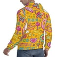 thumbnail image 6 of Wukai Peace Love and Dove Flower Power Print Men Hoodies Fleece Sweatshirts Long Sleeve Sweaters Pullover Fall Outfits Winter Clothes-Small, 6 of 7