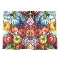 thumbnail image 7 of Yayeee Kitchen Curtains Tier Pair Light Filtering 27"x24" Rod Pocket Short Cafe Window Panel, Blue Floral Tomatoes, 7 of 7