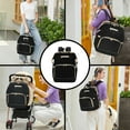 thumbnail image 6 of Kabaqoo Diaper Baby Bag Backpack with Changing Station, USB Charging Port & Foldable Crib, Large Capacity Travel Backpack Black, 6 of 8