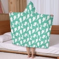thumbnail image 5 of LightGreen Cartoon Dinosaurs Silhouettes Pattern Hooded Bath Towel，50"x30" for Ages 3 To 12 Kids, Quick Dry Lightweight Soft Microfiber Hood Beach Towel Cover Up for Kids, 5 of 7