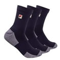 thumbnail image 1 of Fila Men's 3-Pack Rubber Logo Shortie Crew Socks Navy, 1 of 2