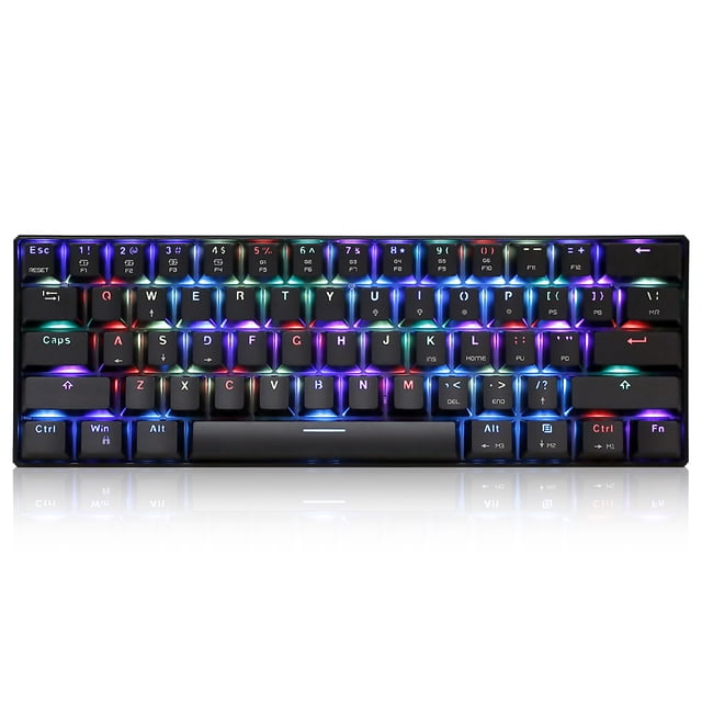 MOTOSPEED CK61 RGB Mechanical Gaming Keyboard OUTMU Red Switch Keyboard 61 Keys Anti-Ghosting Backlight Suitable for Gaming Black